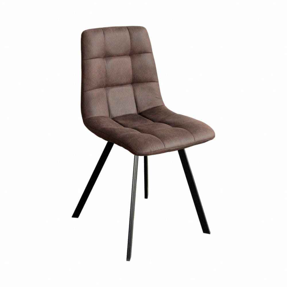 eoshop Jedálenská stolička BERGEN hnedé mikrovlákno